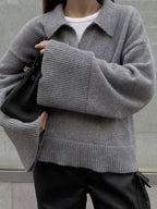 R&B | Gemütlicher Minimalistischer Übergroßer Strickpullover