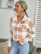 R&B | Karierter Button-Down-Kragenjacke