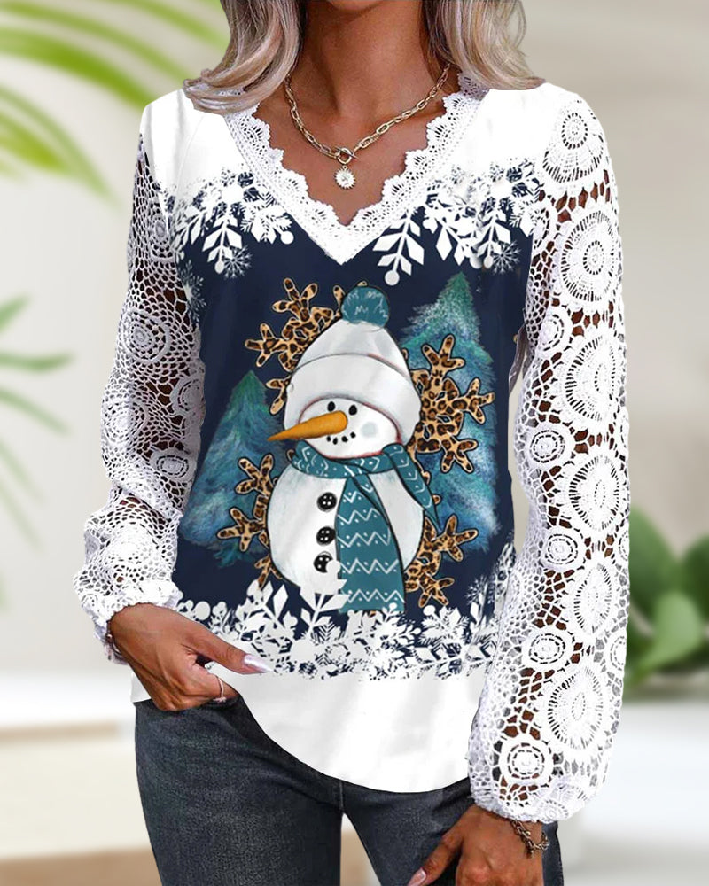 R&B | Spitzen und Schneemannmuster