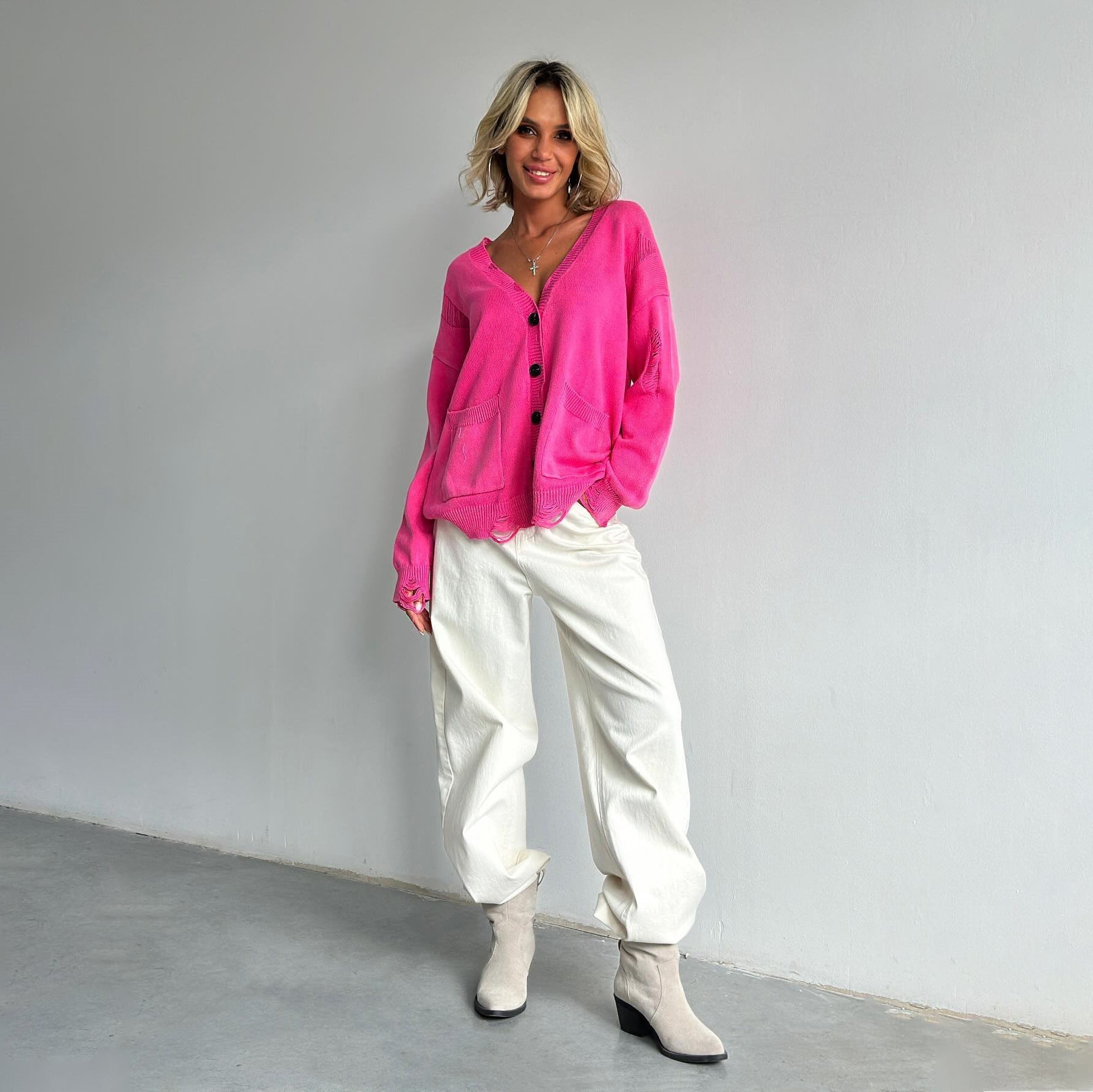 R&B | Out-Strickjacke für Damen