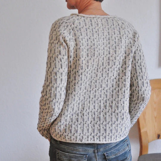 R&B | Schicker Grauer Pullover mit Rundhalsausschnitt