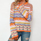 R&B | Gestreifter Strickpullover Mit Feinem Design
