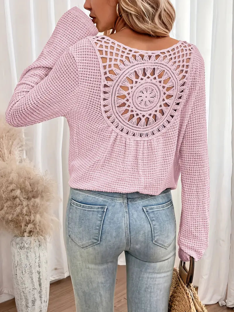 R&B | Trendige Damen Sweater Gehäkelte Trendy, Komfortabel