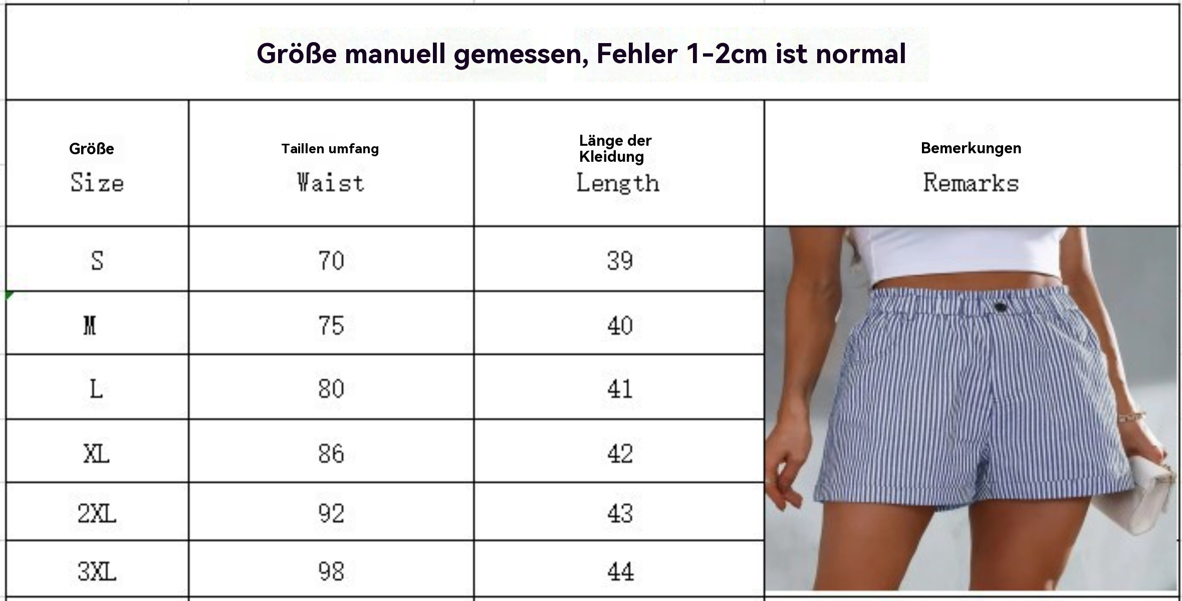 R&B | Gestreifte Shorts mit Taschen