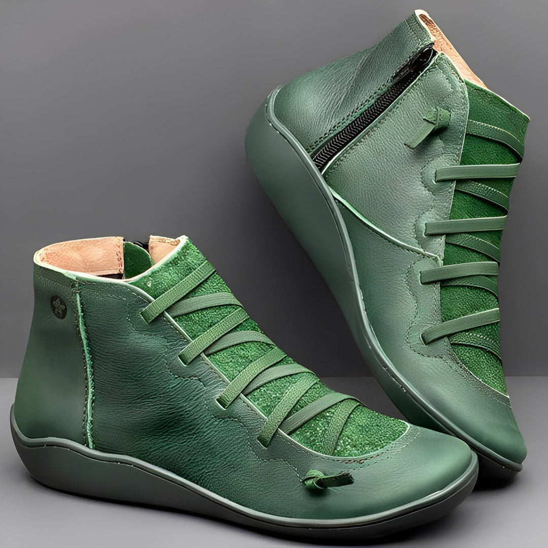 Damen Stiefeletten Modische Synthetikleder Schwarz Elegant Bequem R&B