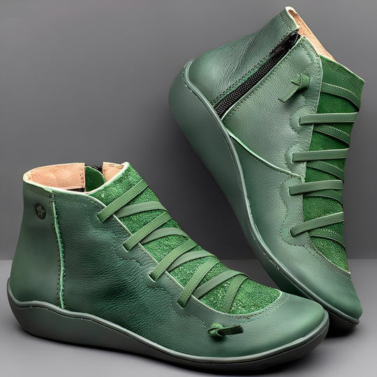 Damen Stiefeletten Modische Synthetikleder Schwarz Elegant Bequem R&B