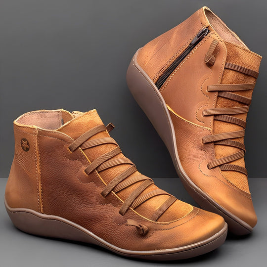 Damen Stiefeletten Modische Synthetikleder Schwarz Elegant Bequem R&B