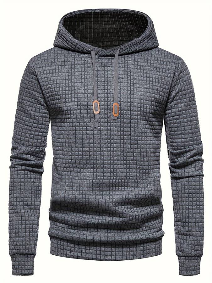 R&B - Lässiger Waffelmuster Hoodie für Männer