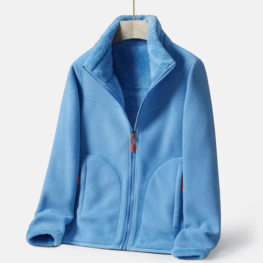 R&B | Warme Fleecejacke mit Doppelter Knopfleiste für Damen