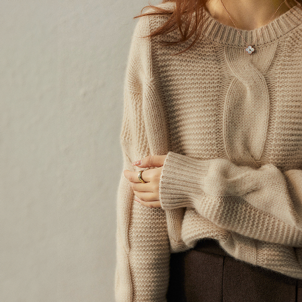 R&B | Cashmere Couture Cable-Knit Pullover