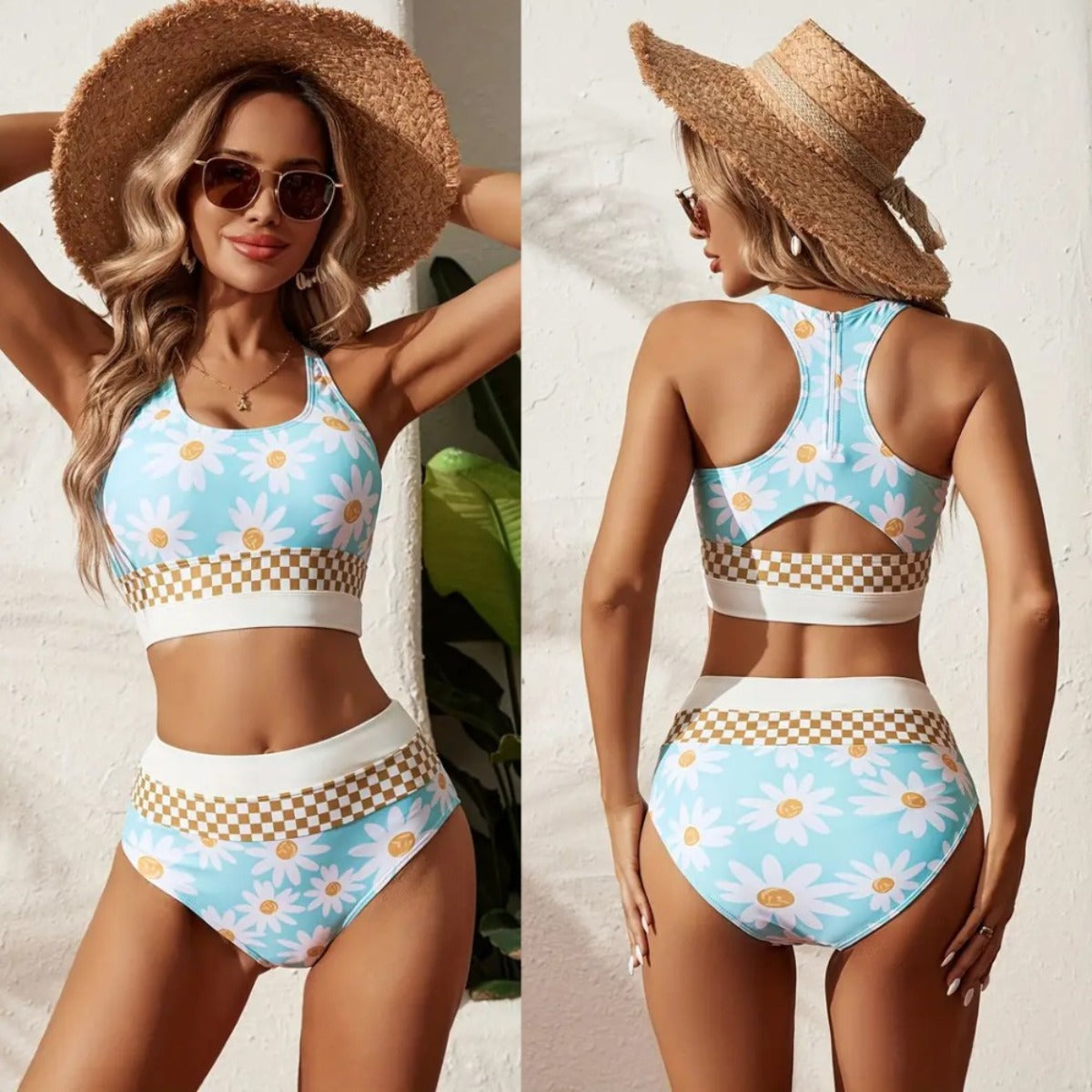 R&B | Großer Bikini mit geteiltem Reißverschluss