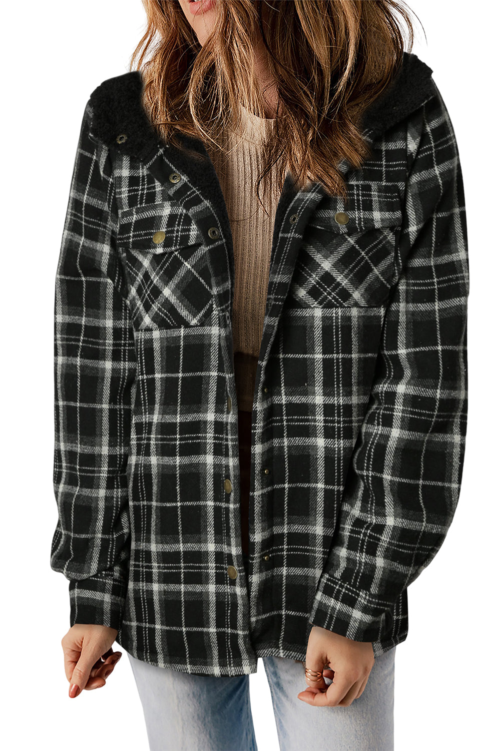 R&B | Gitterjacke mit Plüschfutter Warm und Stilvoll Ideal für Den Alltag
