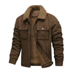 R&B | Herren Outdoor-Jacke gefüttert mit Teddy & Schalkragen