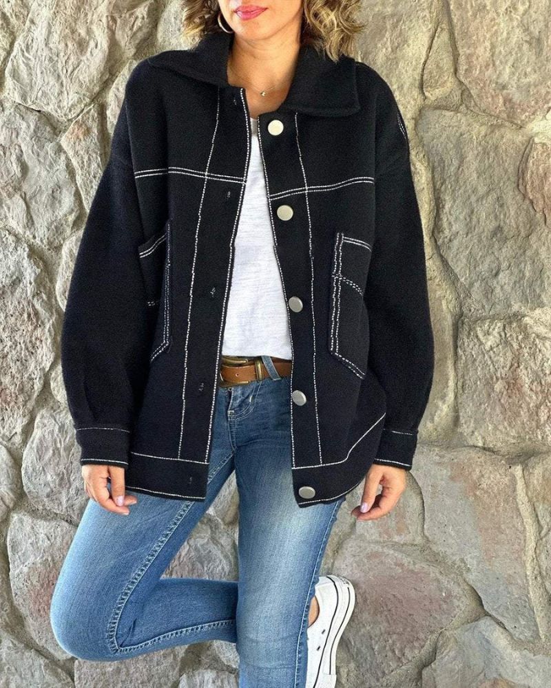 R&B | Stylische Jacke mit Kontrastierenden Revers