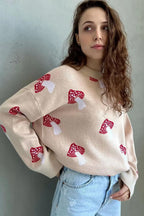R&B | Pilz-Jacquardstrickpullover