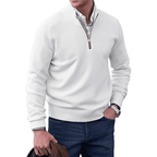 R&B | Klassischer Halb-zip Pullover für Männer Baumwolle Komfortabel und Warm