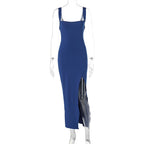 R&B | Kleid mit geteilten Neckholder-Hosenträgern