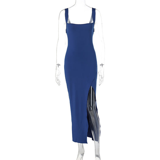 R&B | Kleid mit geteilten Neckholder-Hosenträgern