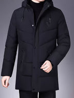 R&B | Warme Pufferjacke mit Kapuze Polyester Stil und Schutz