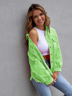 R&B | Distressed Drop Shoulder Denimjacke