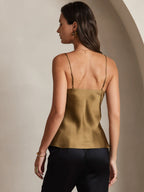 R&B | V-Ausschnitt Reine Seide Spaghettiträger Camisole Top