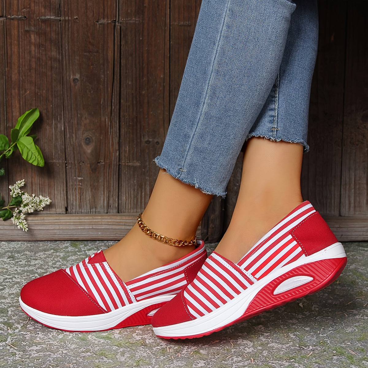 Gestreifte orthopädische Schuhe R&B R&B
