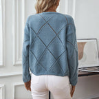 R&B | Luftiger Hohlstrickpullover Für Übergangszeit