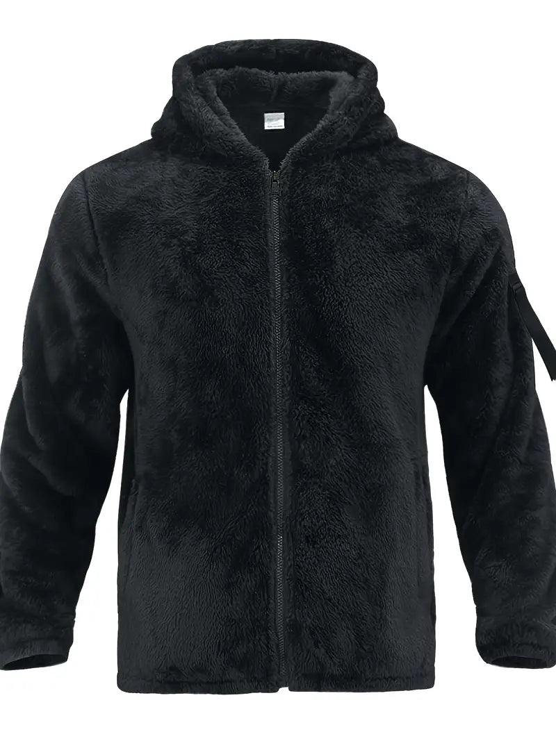 R&B Teddyjacke mit Reißverschluss für Männer