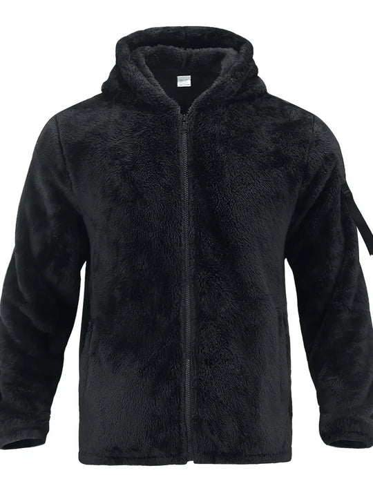 R&B Teddyjacke mit Reißverschluss für Männer