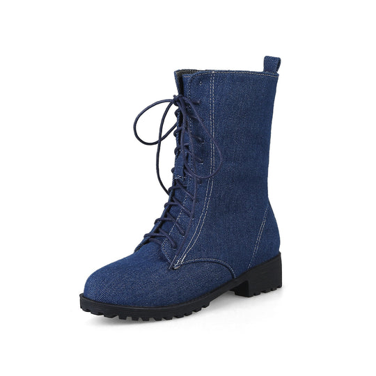 Damen Klassische Schnürschuhe mit Niedrigem Absatz R&B