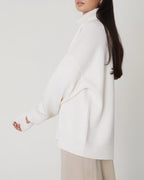R&B | Eleganter Oversized Damen Rollkragenpullover Aus Baumwolle