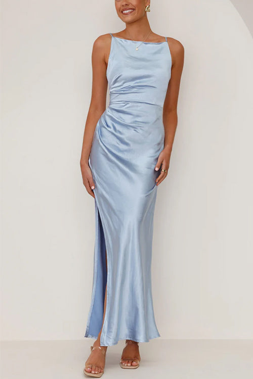 R&B | Rosiedress Rückenfrei Seitenschlitz Maxi Cami Kleid