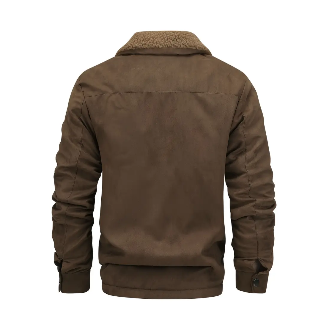 R&B | Herren Outdoor-Jacke gefüttert mit Teddy & Schalkragen