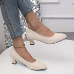 R&B | Stilvolle Damen Pumps mit Spitzem Zeh und Blockabsatz