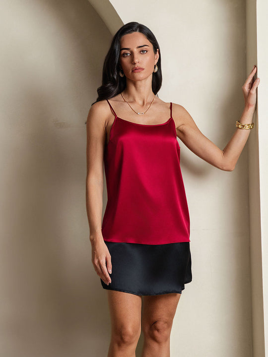 R&B | Seide Entspannt Spaghettiträger Camisole Top