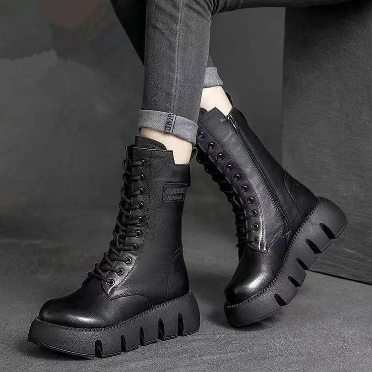 R&B | Reißverschluss Hohe Fleece Damenstiefel