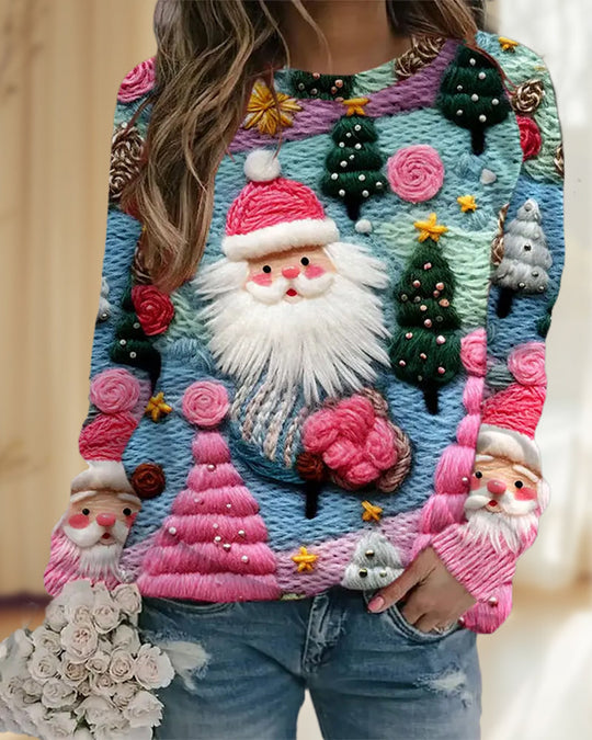 R&B | Weihnachtsbaum und Weihnachtsmann Drucken