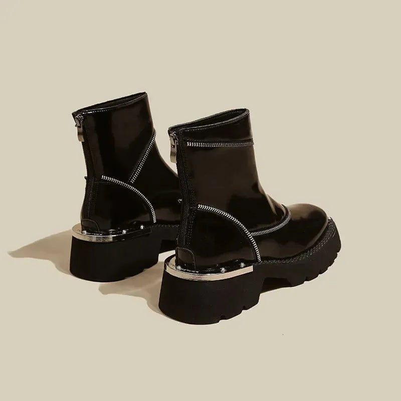 R&B | Winterstiefel mit Dicker Sohle und Wasserdichtem Reißverschluss
