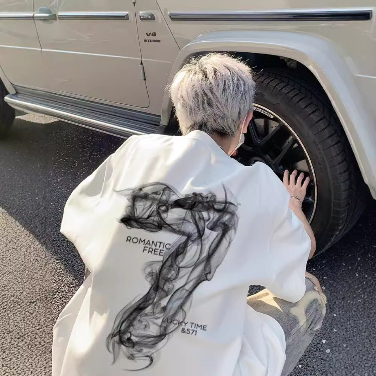 R&B | Lockeres T-Shirt in Übergröße für Männer