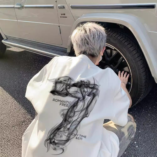 R&B | Lockeres T-Shirt in Übergröße für Männer