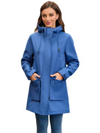 R&B | Wasserdichte Softshell-Damenjacke mit Kapuze