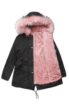 R&B | Winter warmer Fleece-Mantel mit Baumwoll-Steppjacke