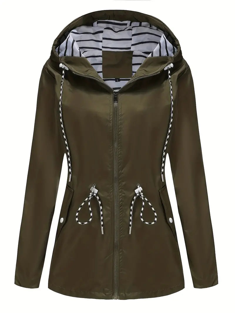 R&B | Regenjacke - Wasserdicht mit Kapuze - Verstellbare Passform - Praktische Taschen