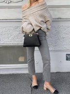 R&B | Rippstrickpullover Weiche Wolle Elegant und Warm