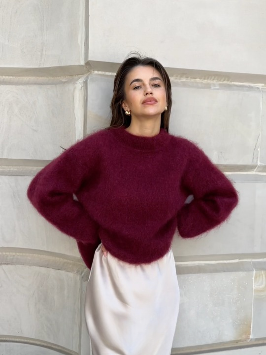 R&B | weicher Mohair-Strickpullover