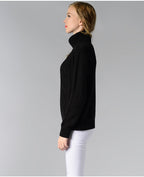 R&B | Damen Rollkragenpullover mit langen Ärmeln und Kabelstrick