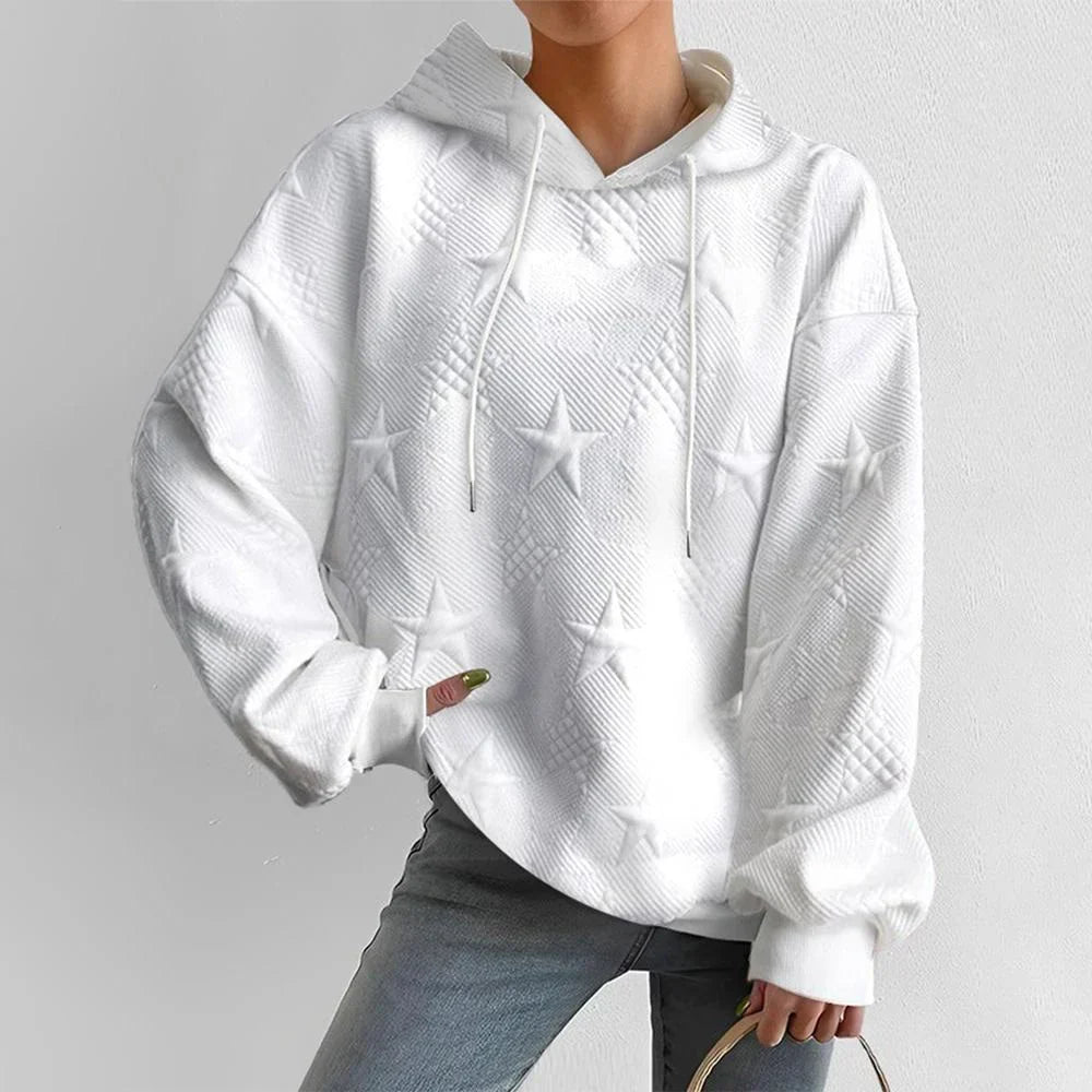 R&B | Hoodie mit Stern in Reliefstruktur