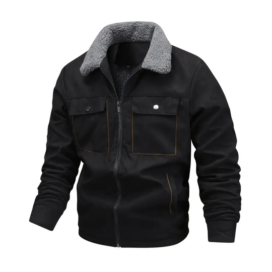 R&B | Herren Outdoor-Jacke gefüttert mit Teddy & Schalkragen