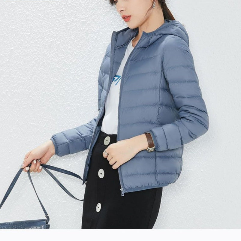 R&B | Daunenjacke mit Kapuze Und Reißverschluss für Damen