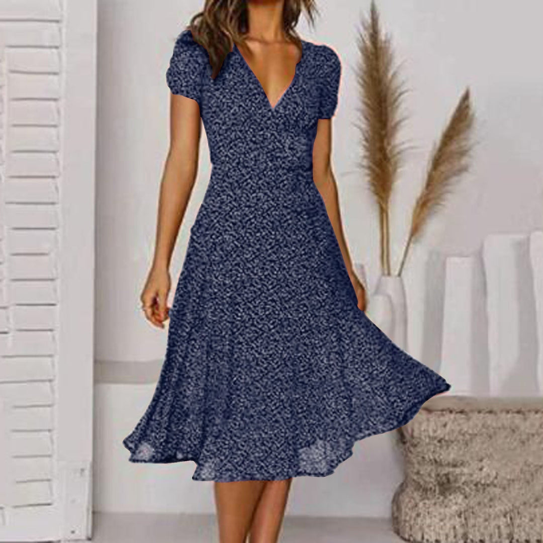 R&B | Lässiges Schickes Kleid Mit V-Ausschnitt
